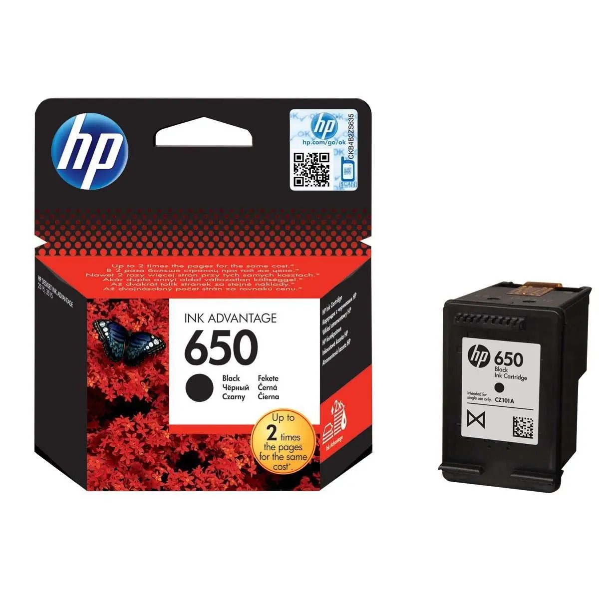 hp CZ101AE no.650 BK Ink Cartridge HP