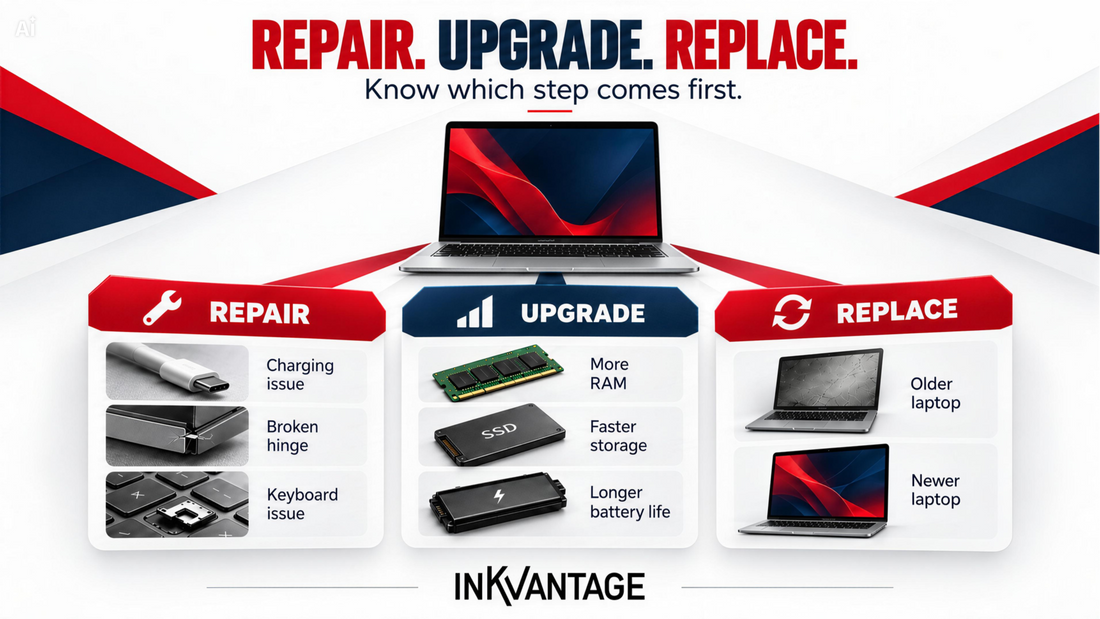 At Inkvantage, we approach technology through:  Choose → Connect → Protect → Support.