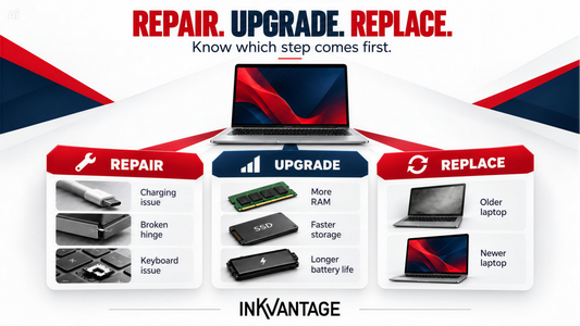At Inkvantage, we approach technology through:  Choose → Connect → Protect → Support.