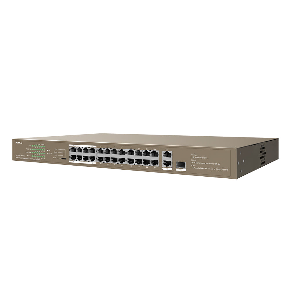 Tenda 16 Port Gigabit Ethernet Desktop SwitcH pOe 250W