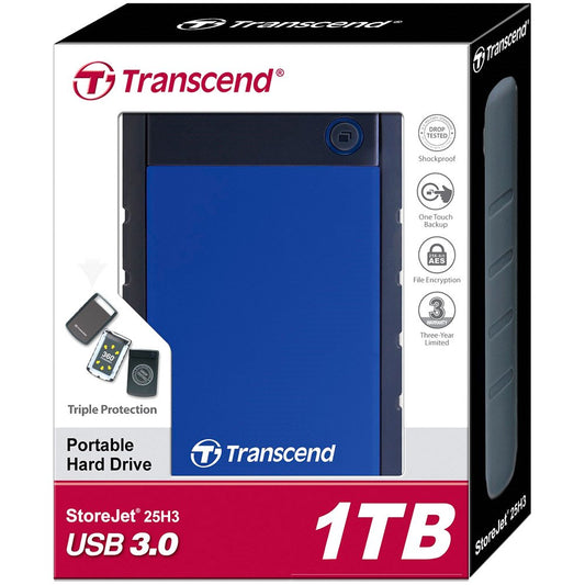 Transcend Hardrive 1TB StoreJet 25H3 USB 3.1 Gen 1