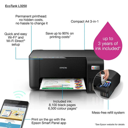 Epson EcoTank L3250 3-in-1 Ink Tank Printer Epson